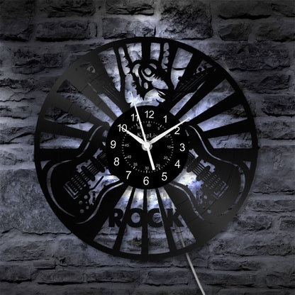 LED Vinyl Wall Clock | Rock Music | 0033WPB