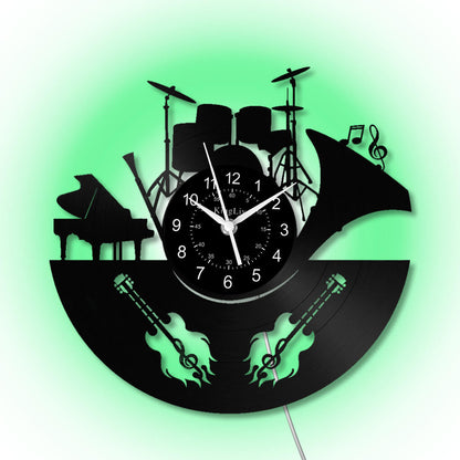 LED Vinyl Wall Clock | Band Music | 12'' | 0213WPB
