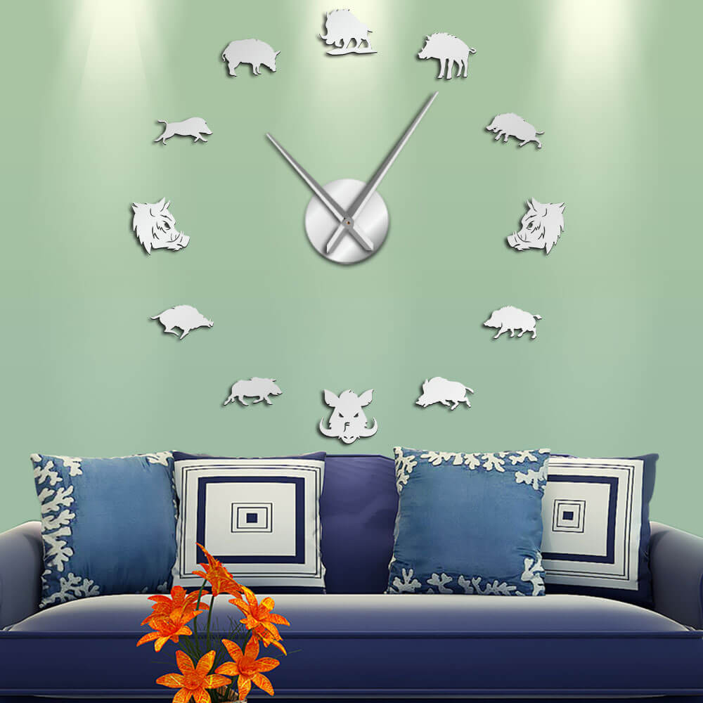 DIY Wall Clock | Wild Boar Animal | 19'' - 37'' | AWC027