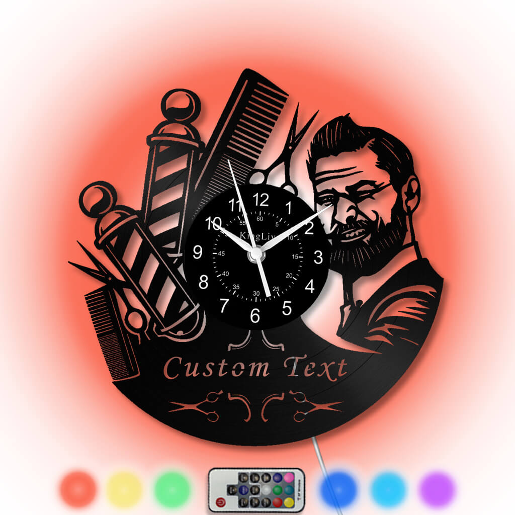 LED Vinyl Wall Clock | Nail Salon | Barber Shop | 12''
