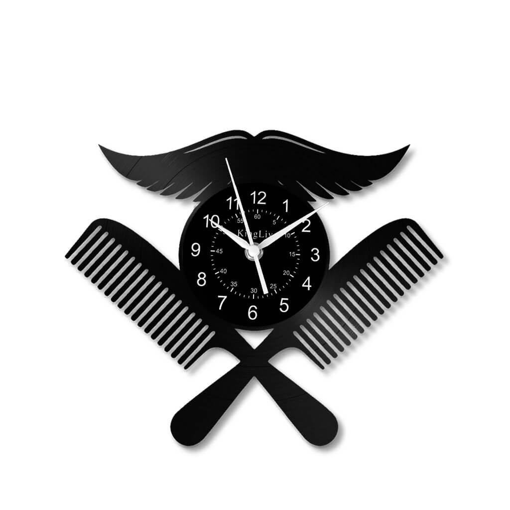LED Vinyl Wall Clock | Barbershop | 12'' | 0227WPB