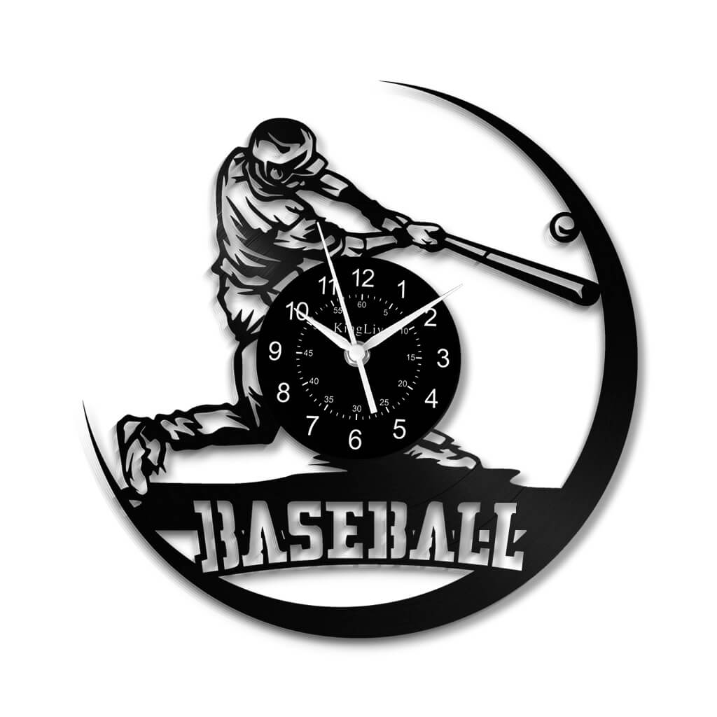 LED Vinyl Wall Clock | Baseball | 12'' | 0223WPB