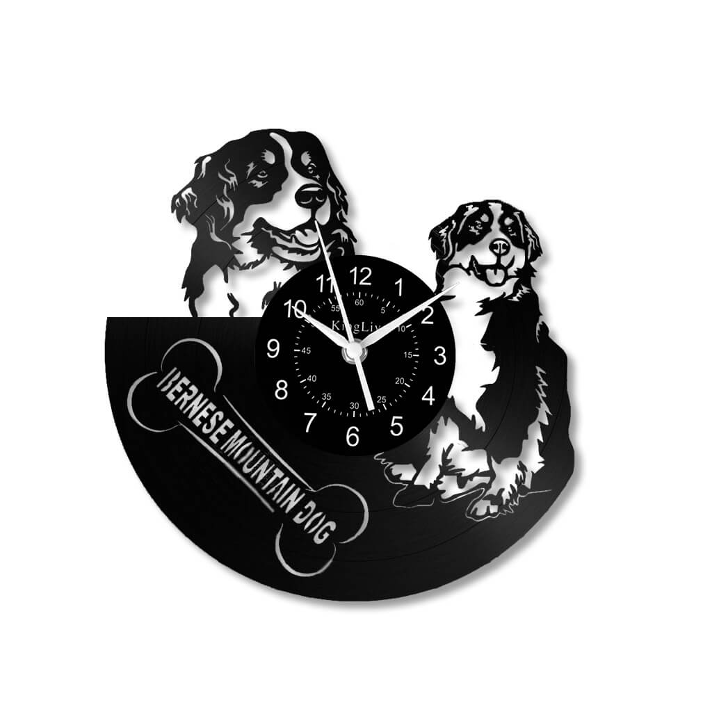 LED Vinyl Wall Clock | Bernese Mountain Dog | 12'' | 0143WPB