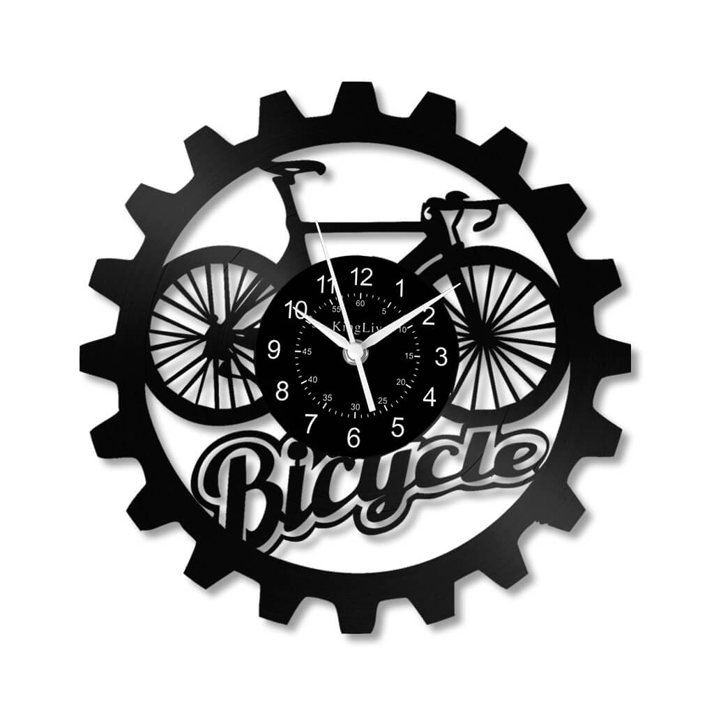 LED Vinyl Wall Clock | Bicycle | 12'' | 0258WPB