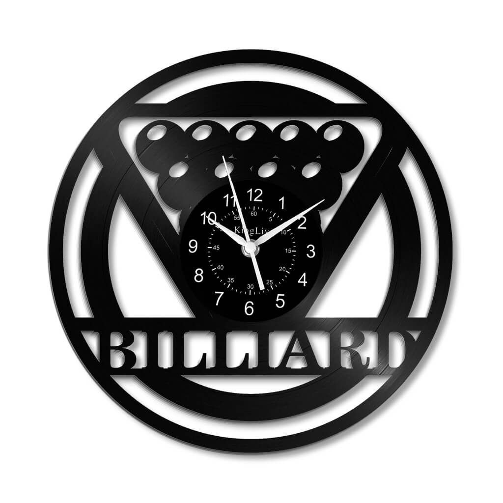 LED Vinyl Wall Clock | Billiards | 12'' | 0229WPB