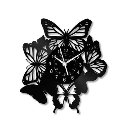 LED Vinyl Wall Clock | Butterfly | 12'' | 0246WPB