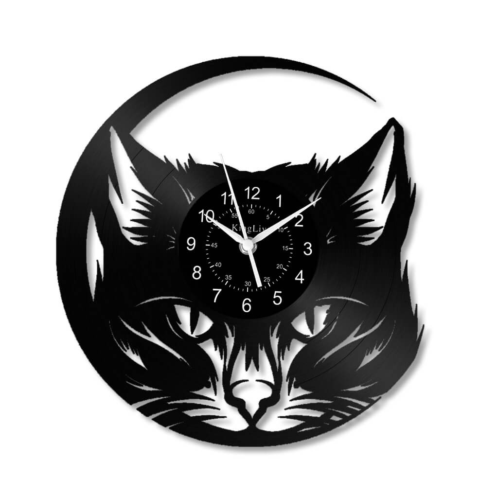 LED Vinyl Wall Clock | Cat | 12'' | 0138WPB