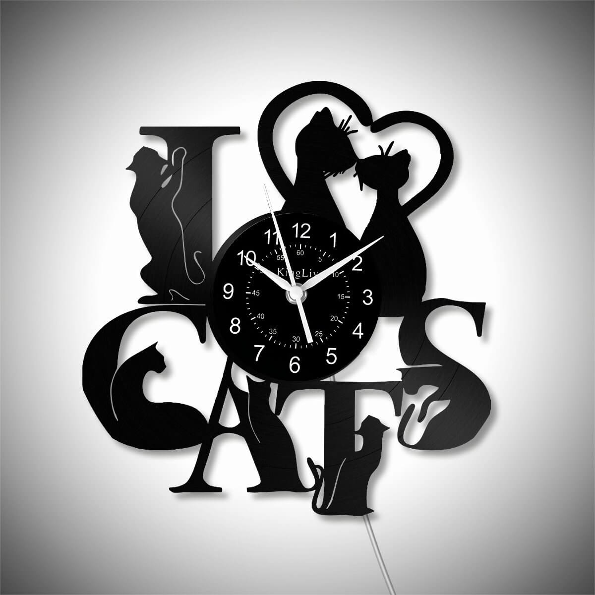 Vinyl Wall Clock | Cat | 12''
