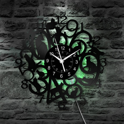 Vinyl Wall Clock | Cat | 12''