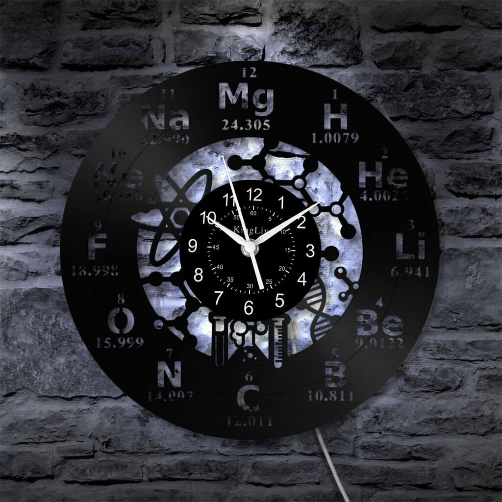 LED Vinyl Wall Clock | Chemistry | 12'' | 0265WPB