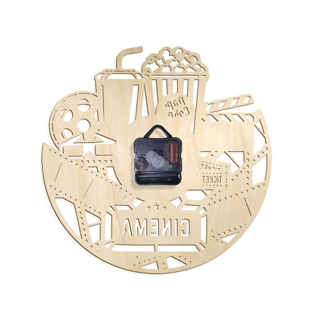Cinema Custom Wooden Wall Clock