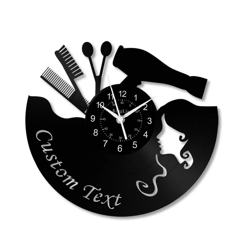 LED Vinyl Wall Clock | Nail Salon | Barber Shop | 12''