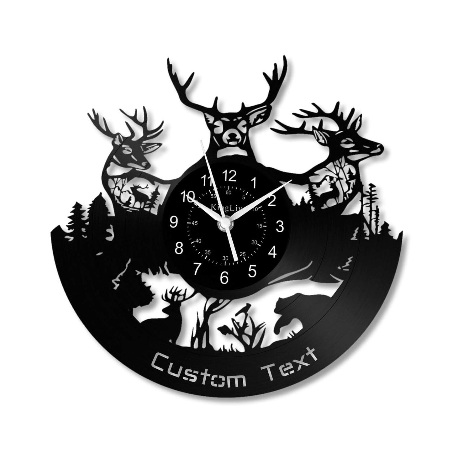 LED Vinyl Wall Clock | Moose Deer
