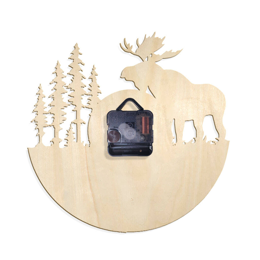 Deer Moose Custom Wooden Wall Clock