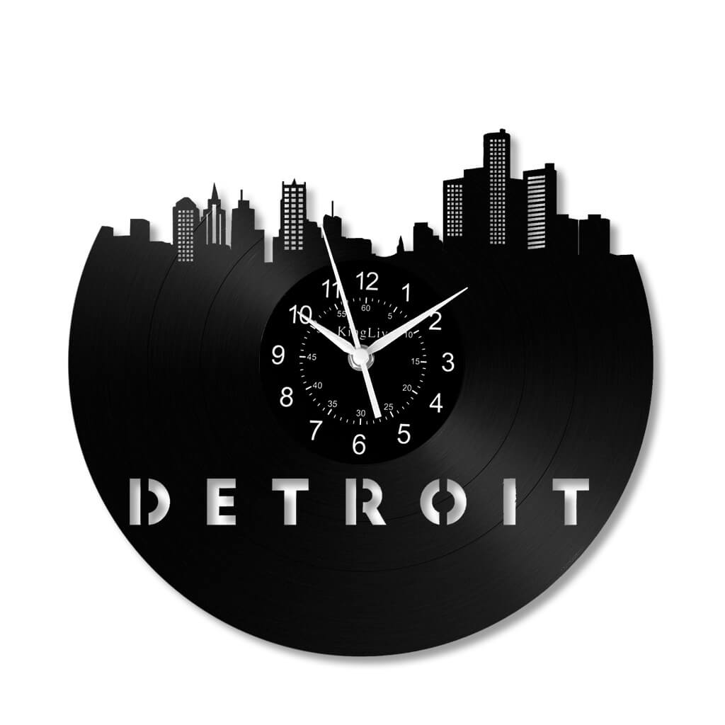 LED Vinyl Wall Clock | Detroit | 12'' | 0286WPB