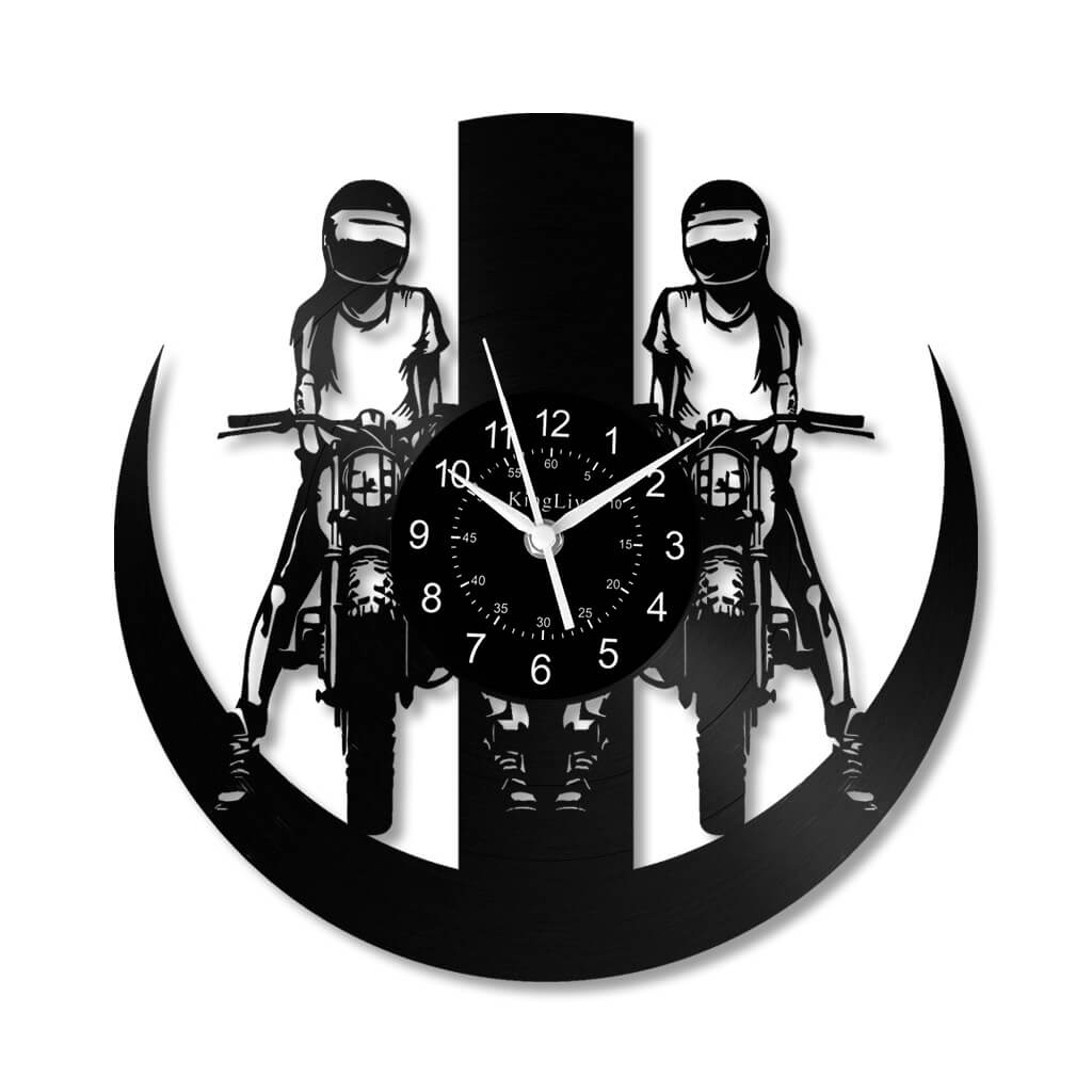 LED Vinyl Wall Clock | Dirt Bike Motocross | 12'' | 0327WPB