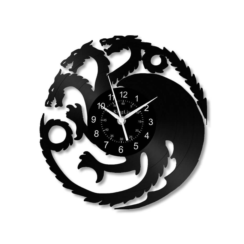 LED Vinyl Wall Clock | Dragon | 12''