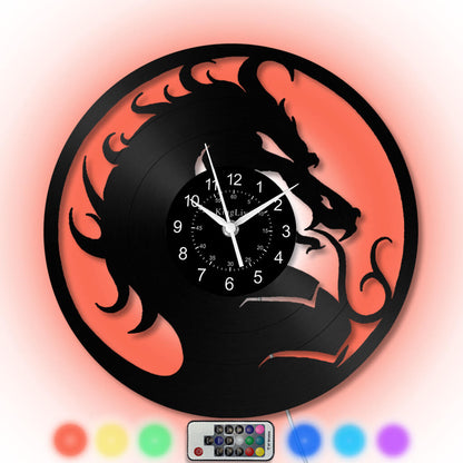 LED Vinyl Wall Clock | Dragon | 12''