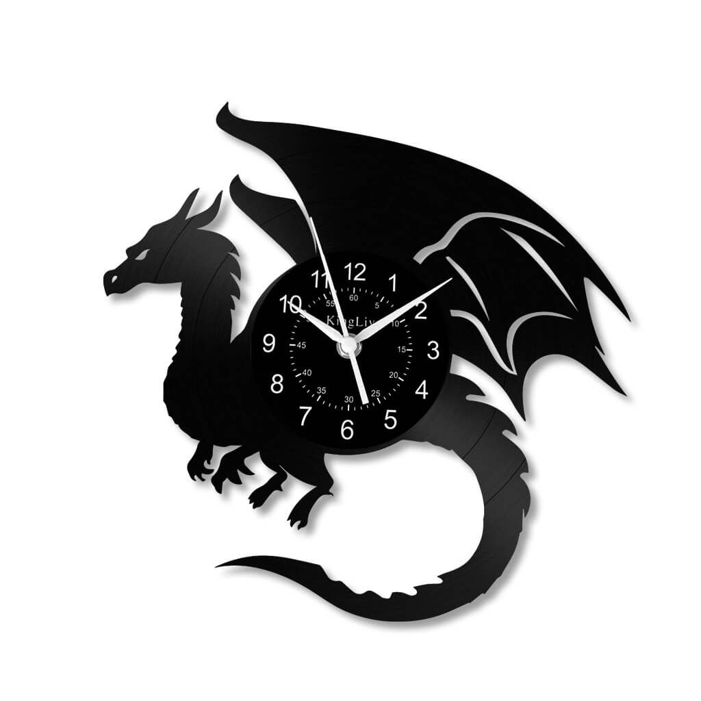 LED Vinyl Wall Clock | Dragon | 12''