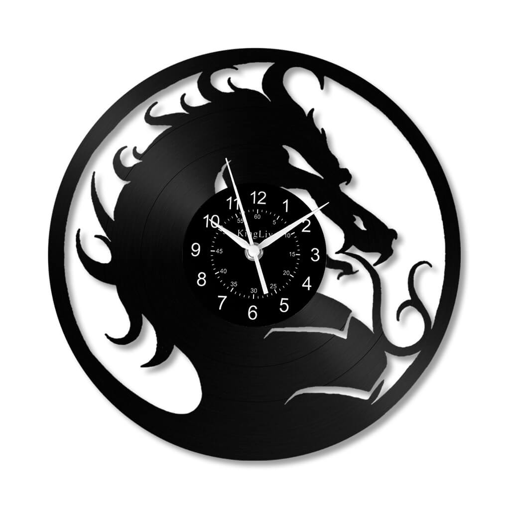 LED Vinyl Wall Clock | Dragon | 12''