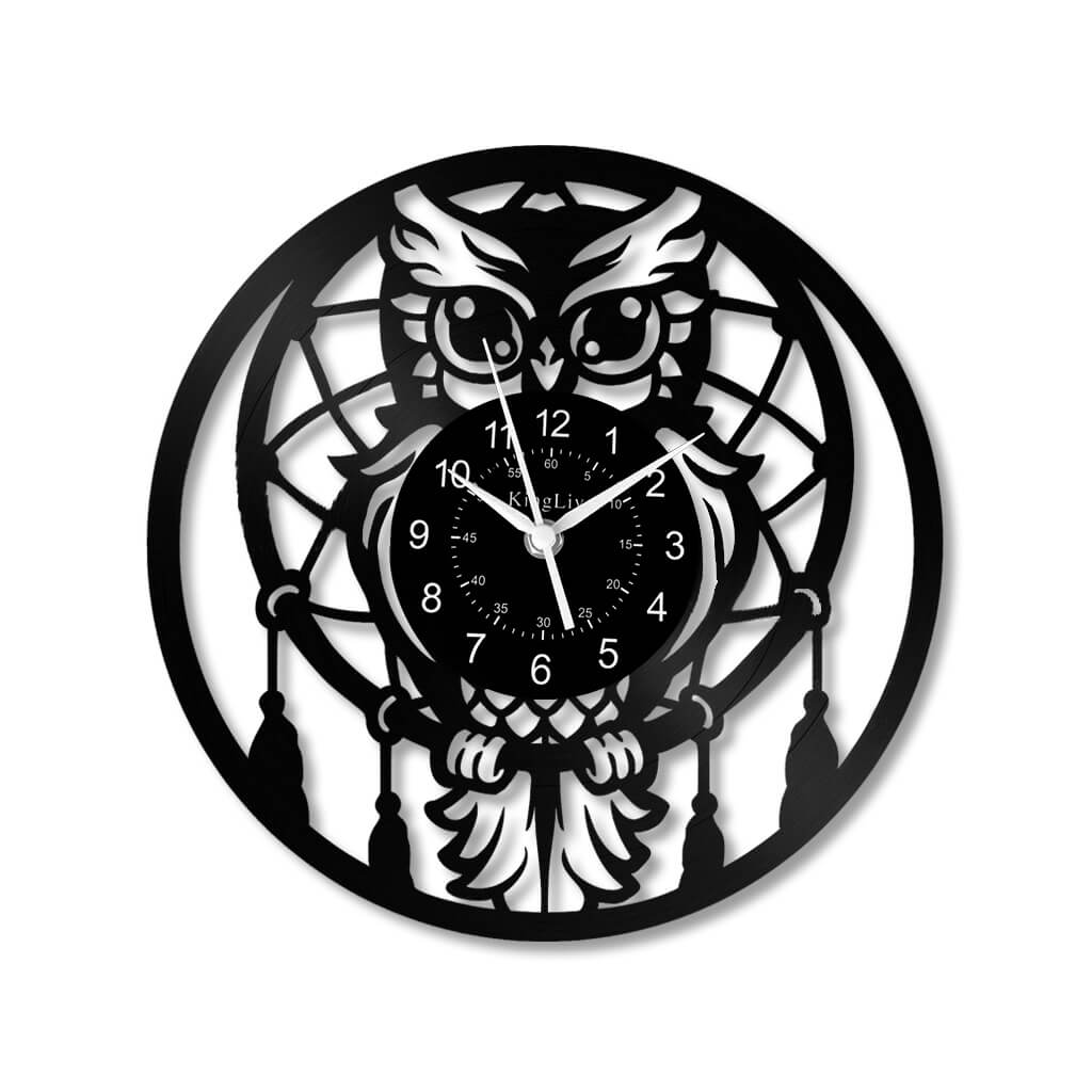 LED Vinyl Wall Clock | Owl