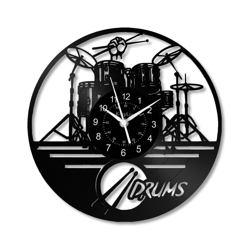 LED Vinyl Wall Clock | Drum | 0117WPB