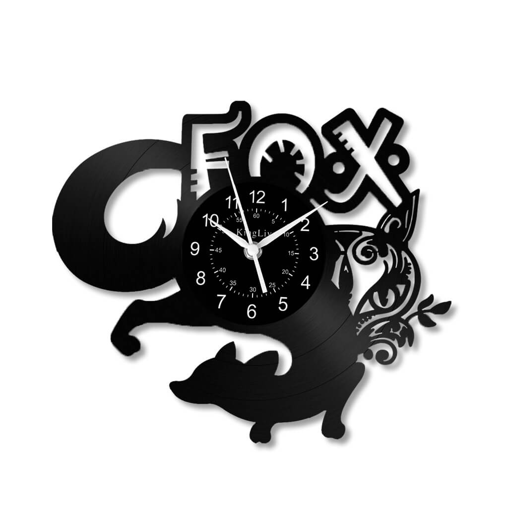 LED Vinyl Wall Clock | Fox | 0116WPB