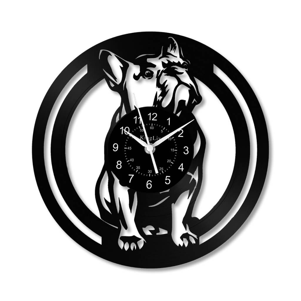 LED Vinyl Wall Clock | French Bulldog | 12'' | 0239WPB