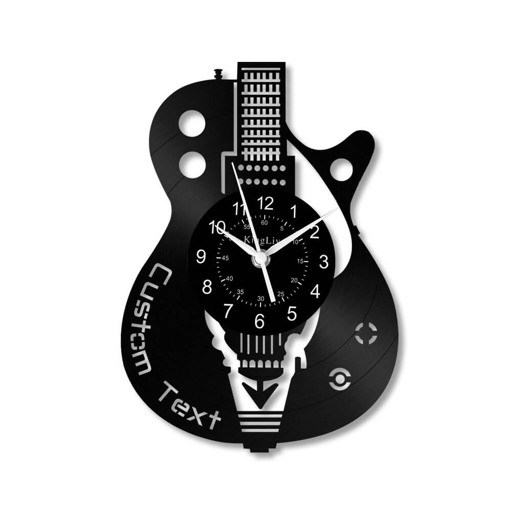 LED Vinyl Wall Clock | Guitar Custom | 12'' | 0264WPB