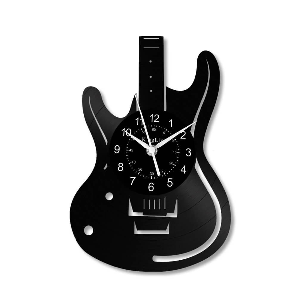 LED Vinyl Wall Clock | Guitar Custom | 12'' | 0264WPB