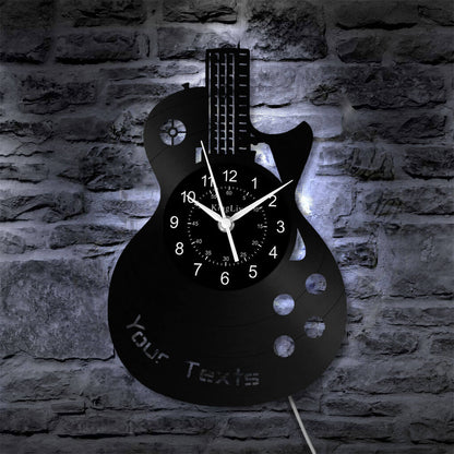 LED Vinyl Wall Clock | Guitar | 12'' | 0027WPB2