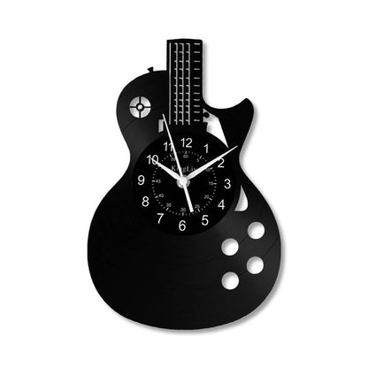 LED Vinyl Wall Clock | Guitar Music | 12''