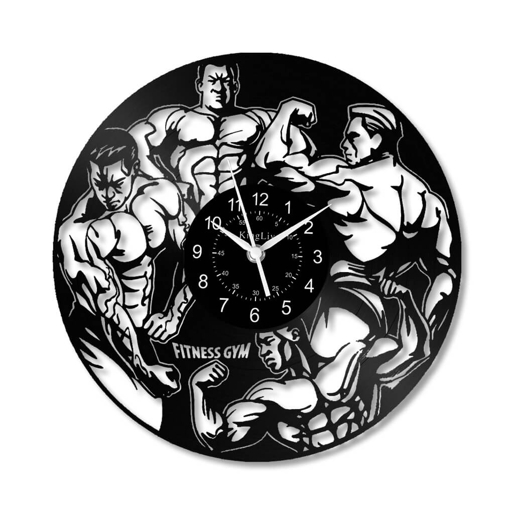 LED Vinyl Wall Clock | Gym | 12'' | 0292WPB