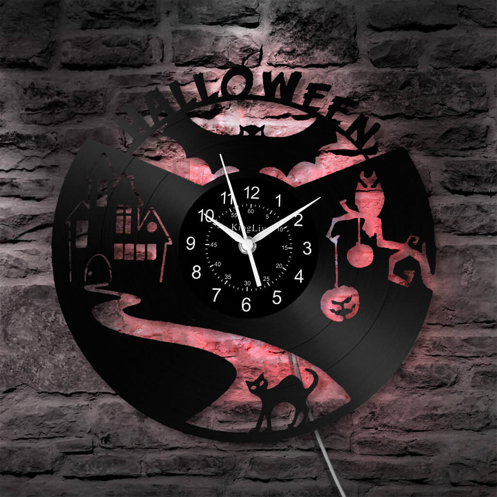 LED Vinyl Wall Clock | Halloween | 12''