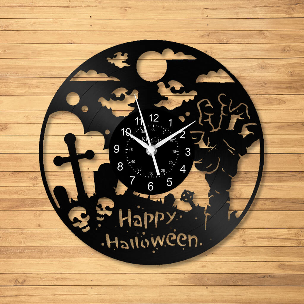 LED Vinyl Wall Clock | Halloween | 12''