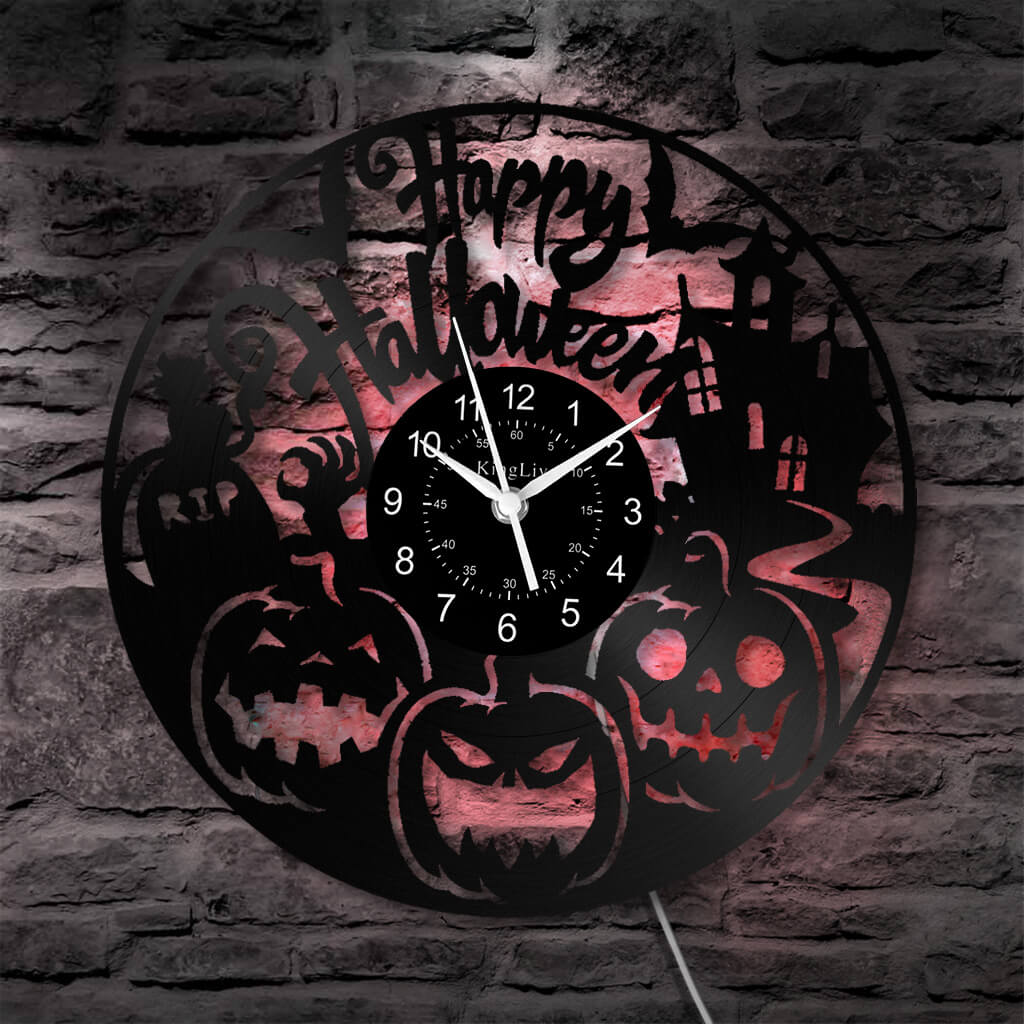 LED Vinyl Wall Clock | Halloween | 12''