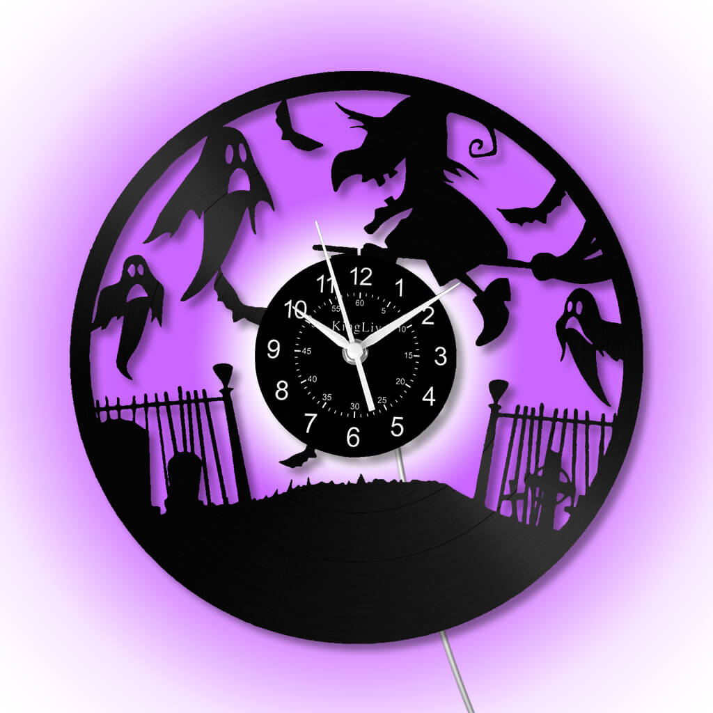 LED Vinyl Wall Clock | Halloween | 12''