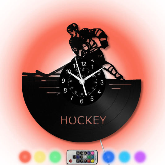LED Vinyl Wall Clock | Hockey | 12''