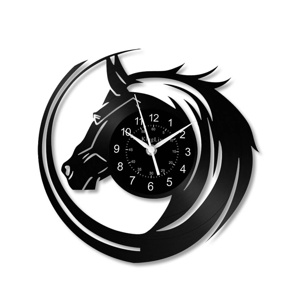 LED Vinyl Wall Clock | Horse | 0114WPBN