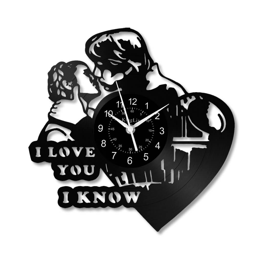 LED Vinyl Wall Clock | I Love You | 12'' | 0218WPB