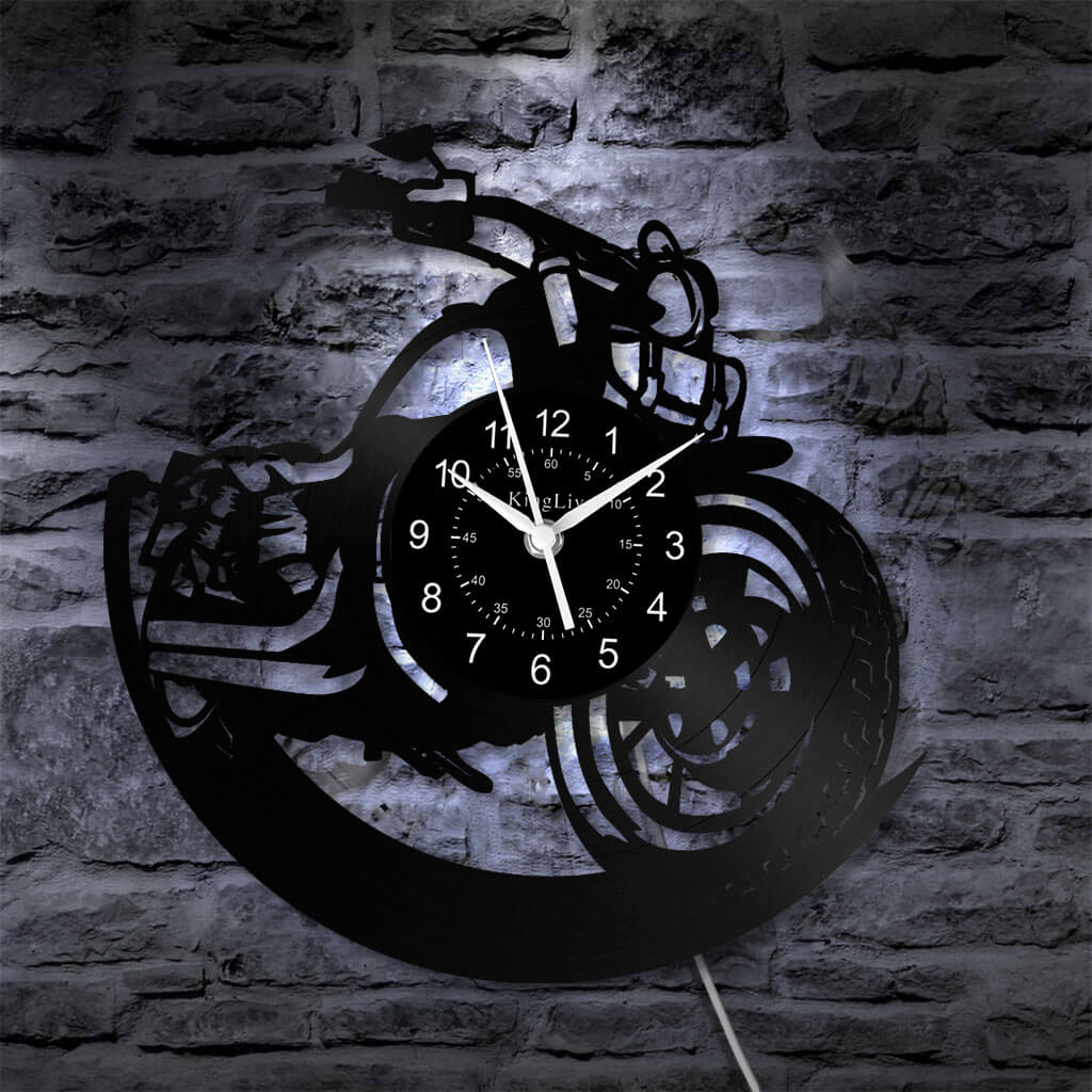 LED Vinyl Wall Clock | Dirt Bike | 12'' | 0217WPB