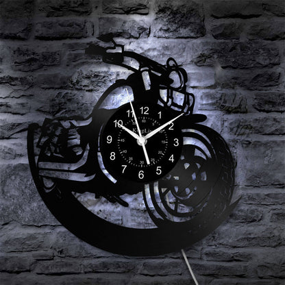 LED Vinyl Wall Clock | Dirt Bike | 12'' | 0217WPB