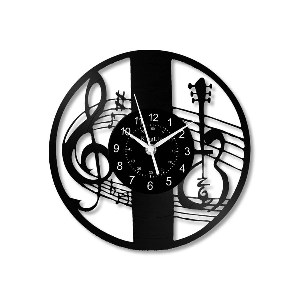 LED Vinyl Wall Clock | Violin Music | 12'' | 0291WPB