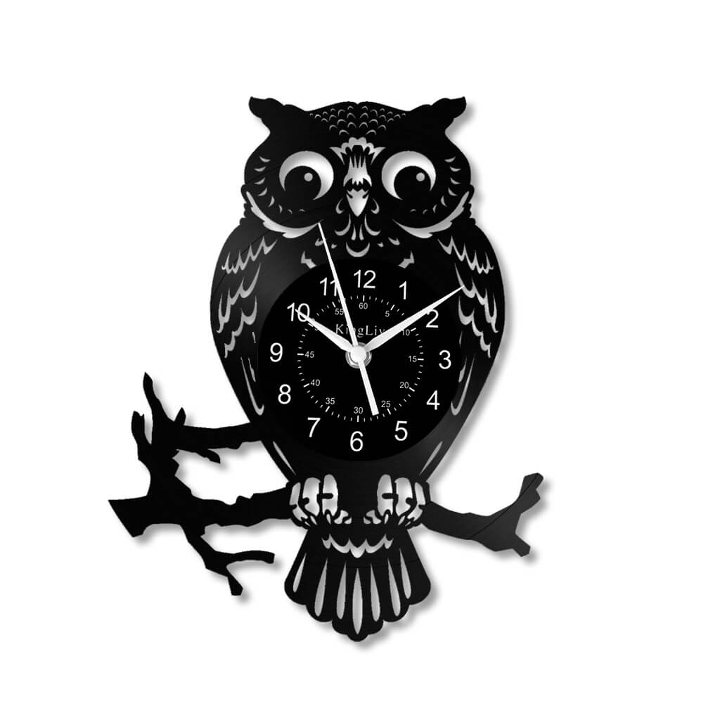 LED Vinyl Wall Clock | Owl