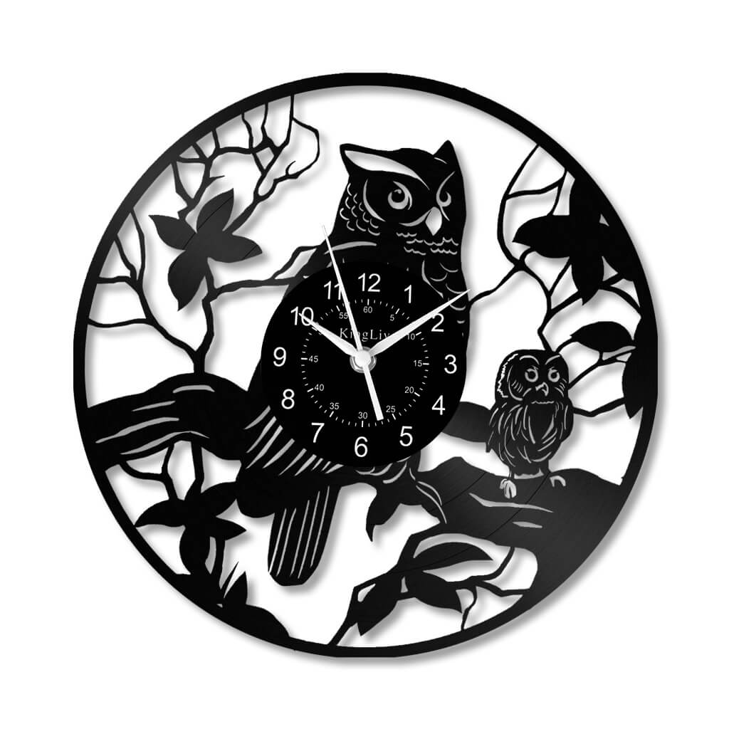 LED Vinyl Wall Clock | Owl | 12'' | 0304WPB