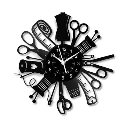 LED Vinyl Wall Clock | Sewing | 12'' | 0211WPB