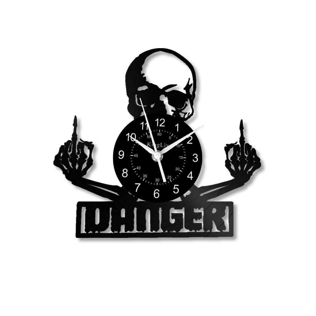 LED Vinyl Wall Clock | Skull | 0203WPB