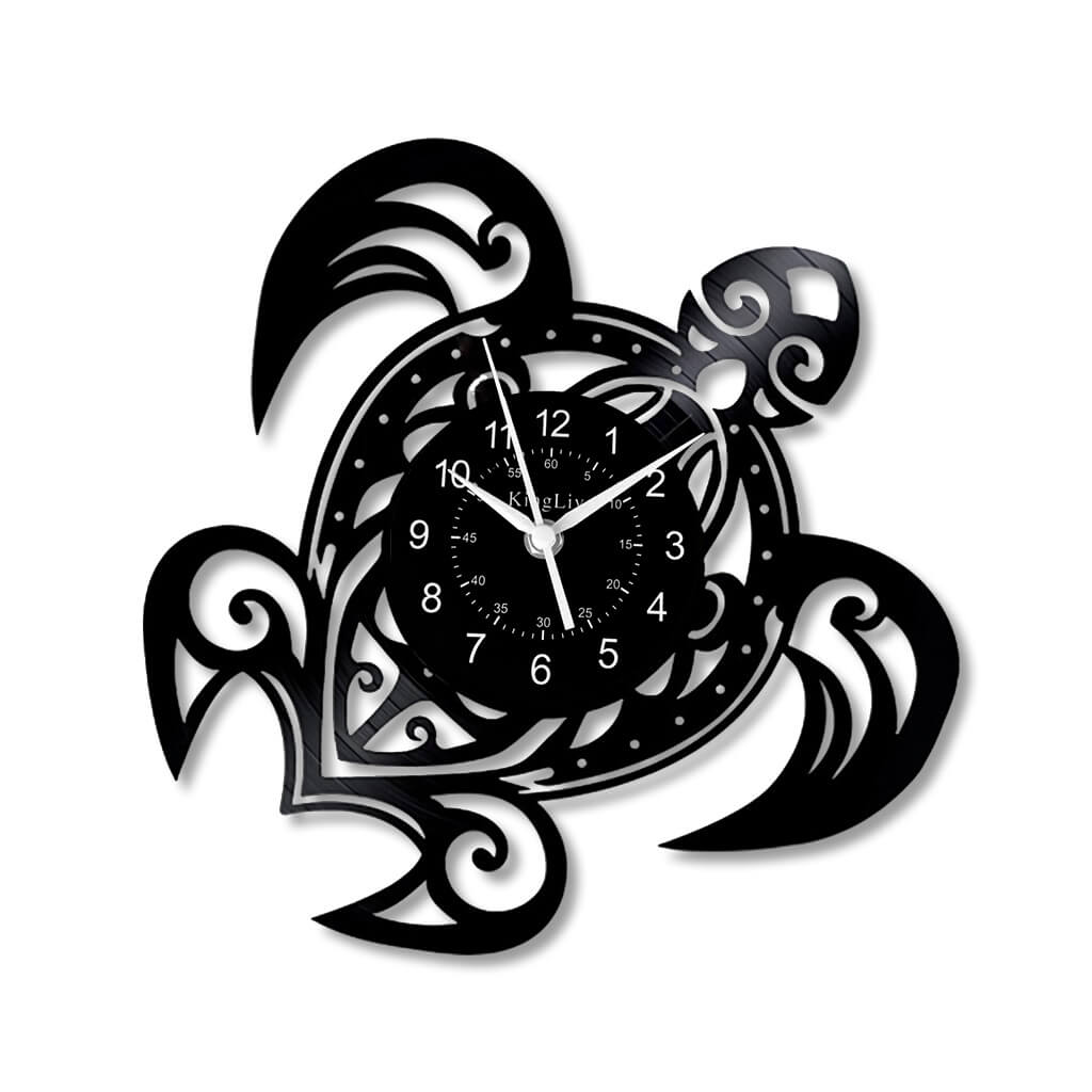 LED Vinyl Wall Clock | Turtle | 0112WPB