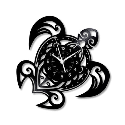 LED Vinyl Wall Clock | Turtle | 0112WPB