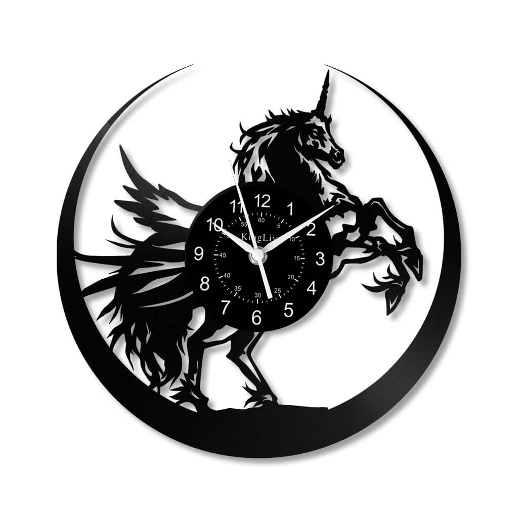 LED Vinyl Wall Clock | Unicorn | 12'' | 0306WPB
